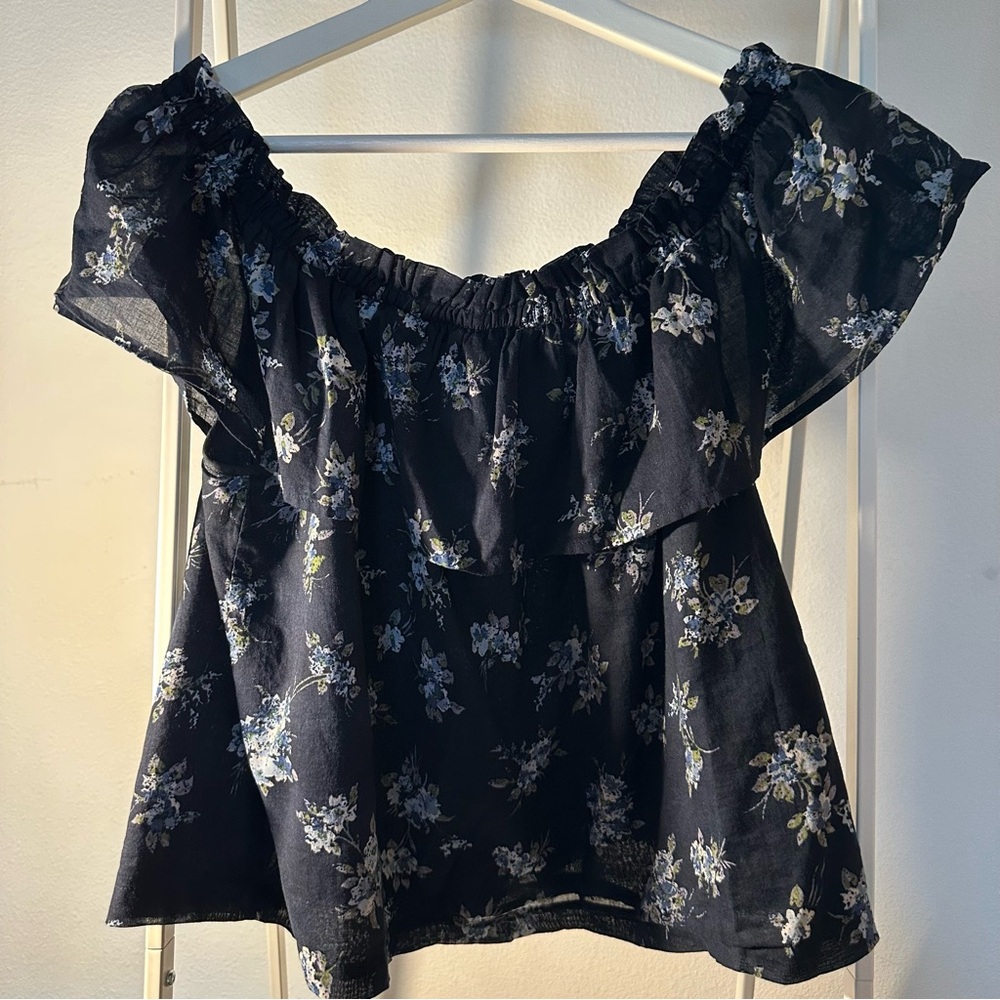 Current/Elliot Off the Shoulder Floral Blouse/Size 0